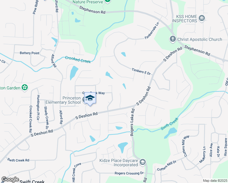 map of restaurants, bars, coffee shops, grocery stores, and more near 1086 Deshon Trail in Lithonia