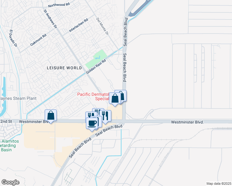 map of restaurants, bars, coffee shops, grocery stores, and more near 13820 Annandale Drive in Seal Beach