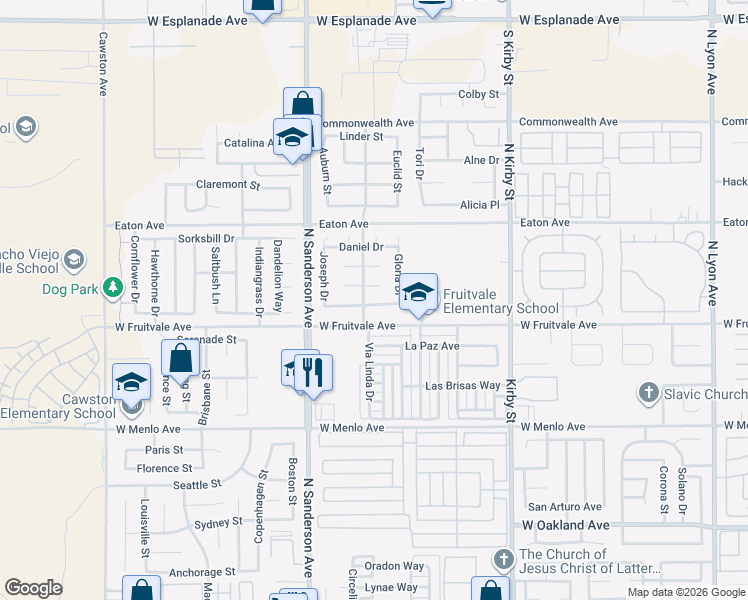 map of restaurants, bars, coffee shops, grocery stores, and more near 3070 Sherry Drive in Hemet