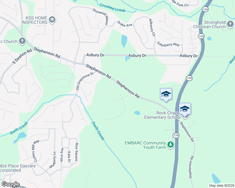 map of restaurants, bars, coffee shops, grocery stores, and more near 913 Baltic Way in Lithonia