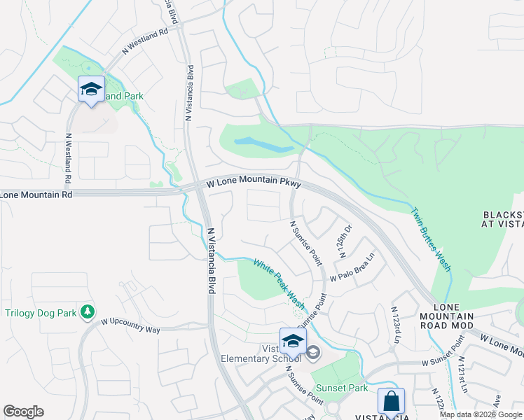 map of restaurants, bars, coffee shops, grocery stores, and more near 12755 West Chucks Avenue in Peoria