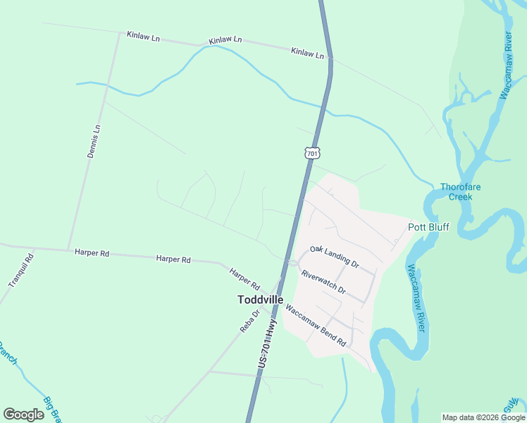 map of restaurants, bars, coffee shops, grocery stores, and more near 5066 U.S. 701 in Conway