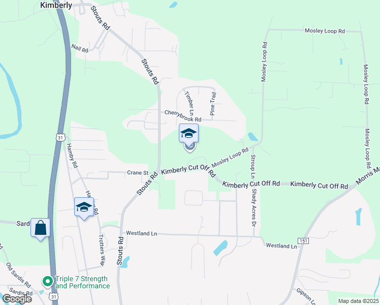 map of restaurants, bars, coffee shops, grocery stores, and more near 600 Kimberly Cut Off Road in Morris