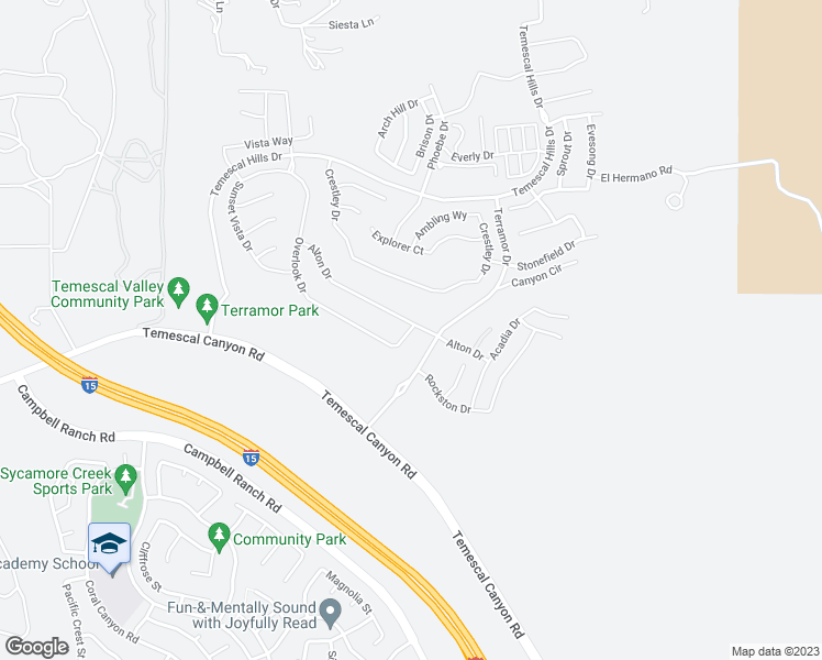 map of restaurants, bars, coffee shops, grocery stores, and more near 24669 Overlook Drive in Corona