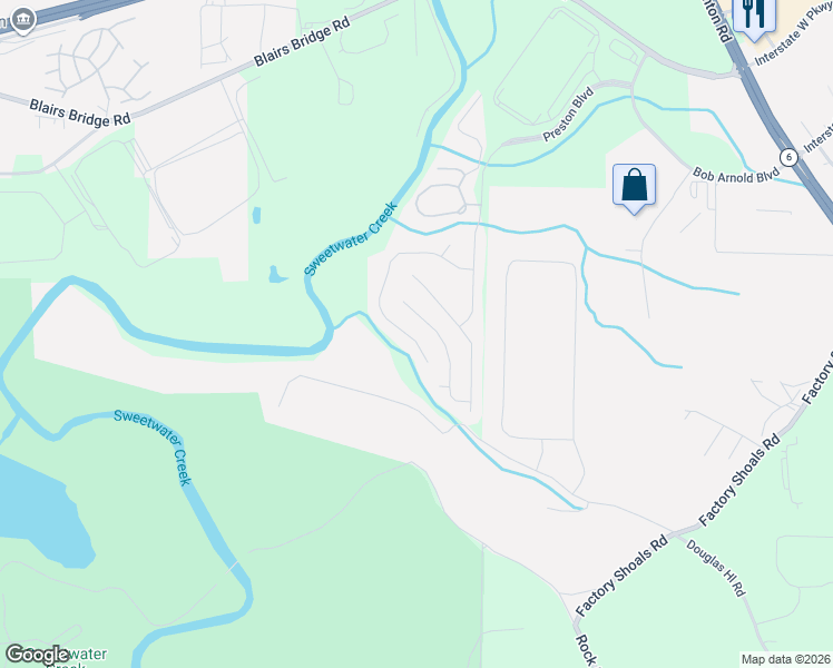 map of restaurants, bars, coffee shops, grocery stores, and more near 1620 Bradmere Lane in Lithia Springs