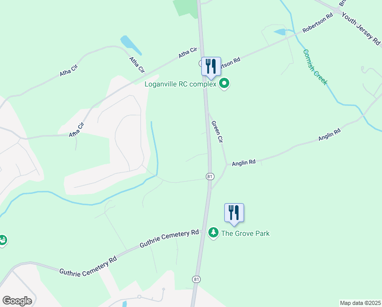 map of restaurants, bars, coffee shops, grocery stores, and more near 4167 Indian Trail in Loganville