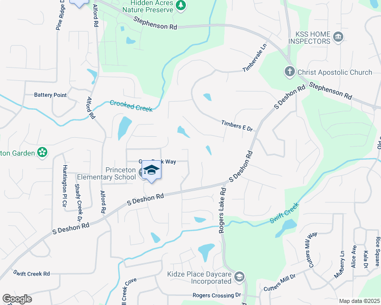 map of restaurants, bars, coffee shops, grocery stores, and more near 1074 Deshon Trail in Lithonia