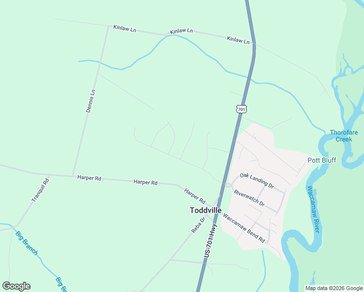 map of restaurants, bars, coffee shops, grocery stores, and more near 5066 U.S. 701 in Conway