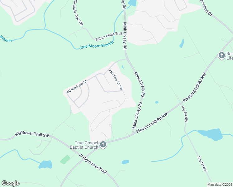 map of restaurants, bars, coffee shops, grocery stores, and more near 5053 Laythan Jace Court Southwest in Snellville