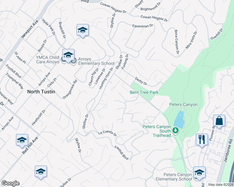 map of restaurants, bars, coffee shops, grocery stores, and more near 1761 Lemon Terrace in Santa Ana