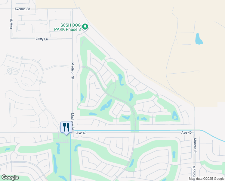 map of restaurants, bars, coffee shops, grocery stores, and more near 81363 Corte Compras in Indio