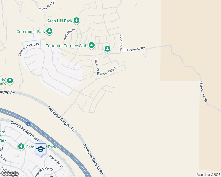 map of restaurants, bars, coffee shops, grocery stores, and more near 24548 Acadia Drive in Corona