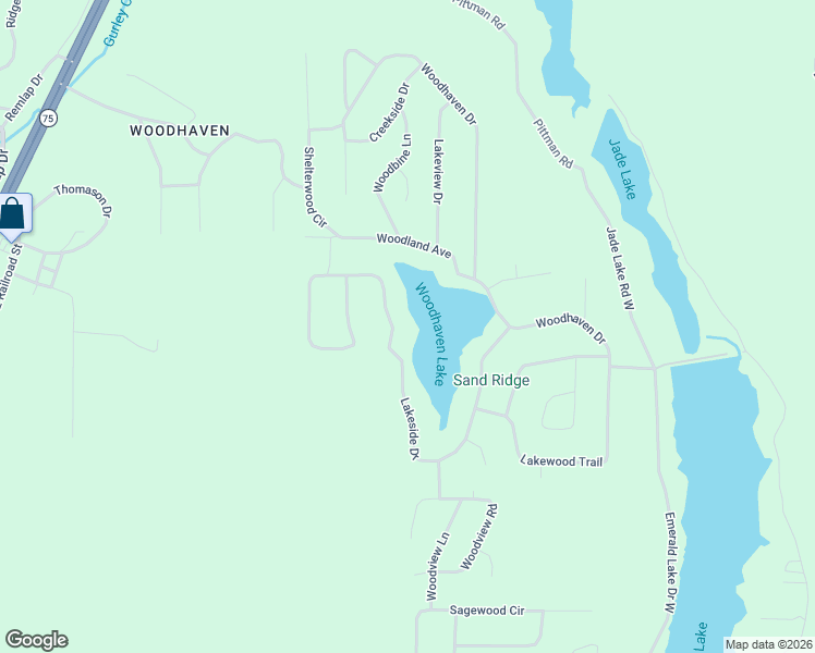 map of restaurants, bars, coffee shops, grocery stores, and more near 6036 Lakeside Drive in Pinson