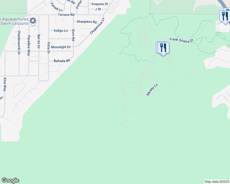 map of restaurants, bars, coffee shops, grocery stores, and more near 31 Hillcrest Drive in Rancho Mirage