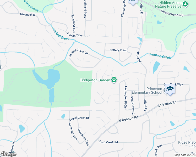 map of restaurants, bars, coffee shops, grocery stores, and more near 6400 Alford Circle in Lithonia