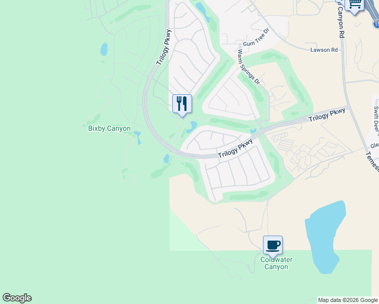 map of restaurants, bars, coffee shops, grocery stores, and more near in Corona