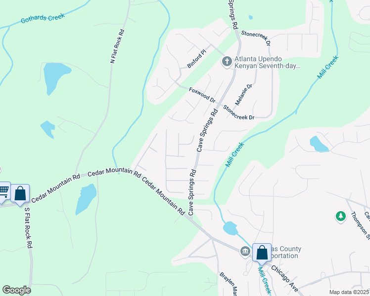 map of restaurants, bars, coffee shops, grocery stores, and more near 8006 Bradshaw Court in Douglasville