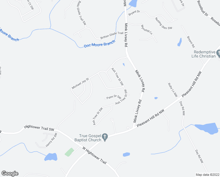 map of restaurants, bars, coffee shops, grocery stores, and more near Laythan Jace Court Southwest in Snellville