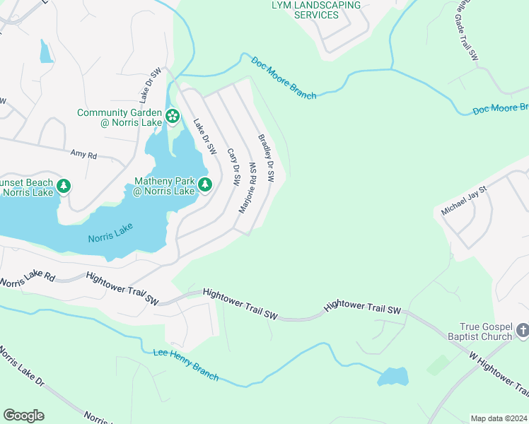 map of restaurants, bars, coffee shops, grocery stores, and more near 4380 Bradley Drive Southwest in Snellville