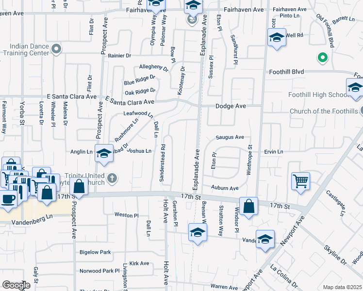 map of restaurants, bars, coffee shops, grocery stores, and more near 13741 Gershon Place in Santa Ana