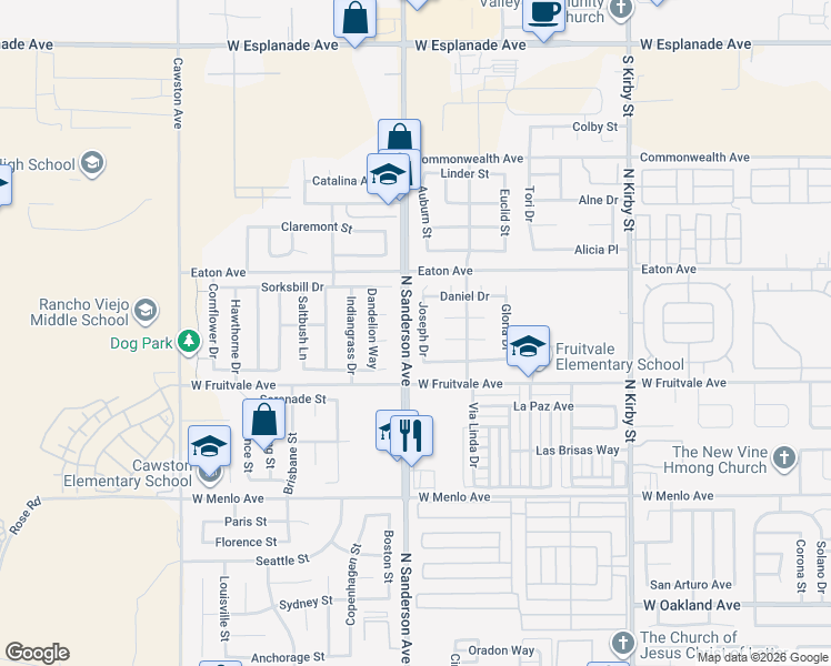 map of restaurants, bars, coffee shops, grocery stores, and more near 985 Joseph Drive in Hemet
