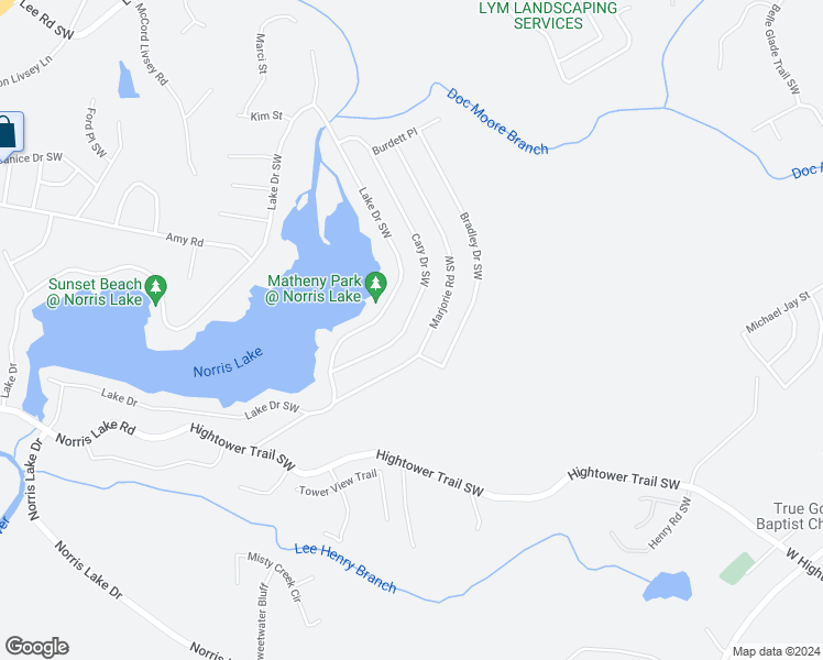 map of restaurants, bars, coffee shops, grocery stores, and more near 4428 Cary Drive Southwest in Snellville