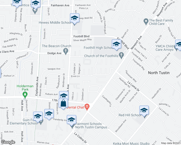 map of restaurants, bars, coffee shops, grocery stores, and more near 13722 Judy Anne Lane in Santa Ana