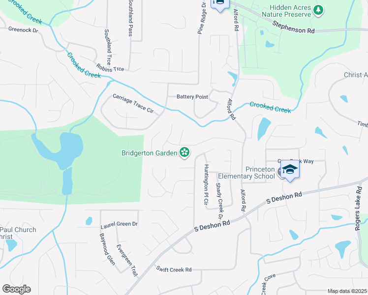 map of restaurants, bars, coffee shops, grocery stores, and more near 6485 Alford Way in Lithonia
