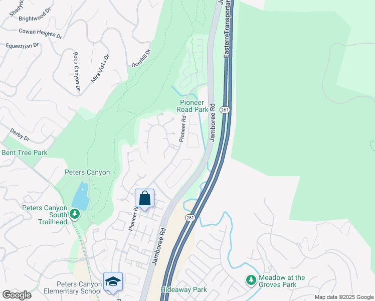 map of restaurants, bars, coffee shops, grocery stores, and more near 2564 Thorman Place in Tustin