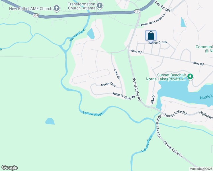 map of restaurants, bars, coffee shops, grocery stores, and more near 8089 Nolan Trail in Snellville