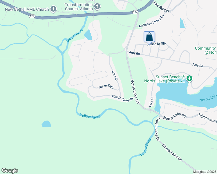 map of restaurants, bars, coffee shops, grocery stores, and more near 8089 Nolan Trail in Snellville