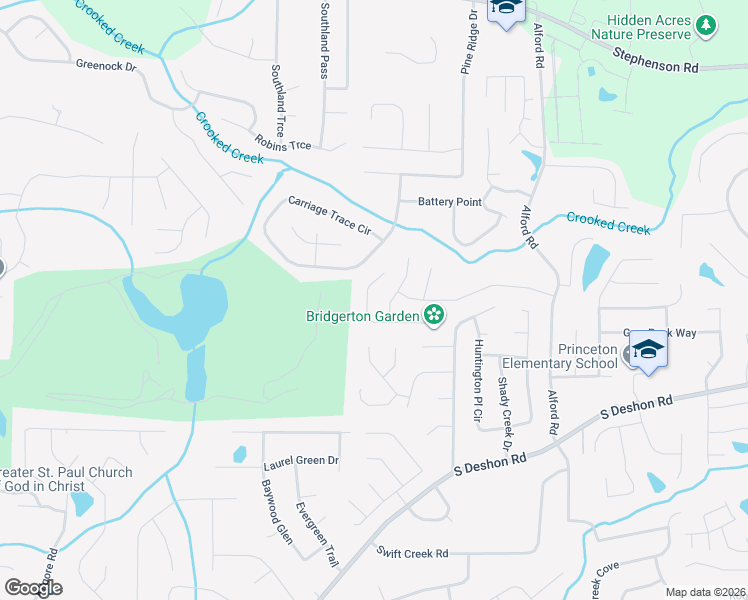 map of restaurants, bars, coffee shops, grocery stores, and more near 6400 Alford Circle in Lithonia