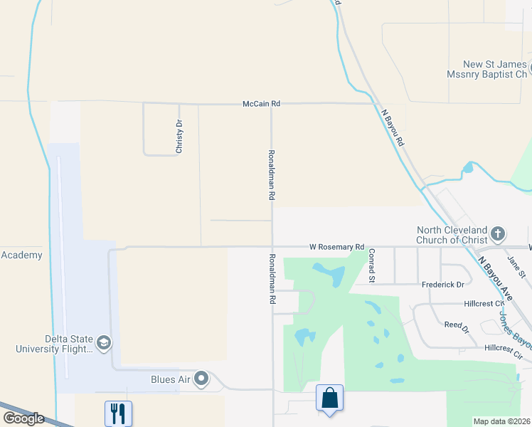 map of restaurants, bars, coffee shops, grocery stores, and more near 119 Annsley Cove in Cleveland