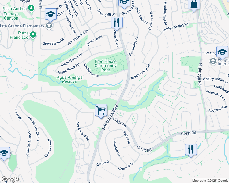 map of restaurants, bars, coffee shops, grocery stores, and more near 29707 Island View Drive in Rancho Palos Verdes