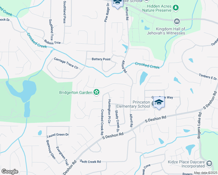 map of restaurants, bars, coffee shops, grocery stores, and more near 6525 Alford Way in Lithonia