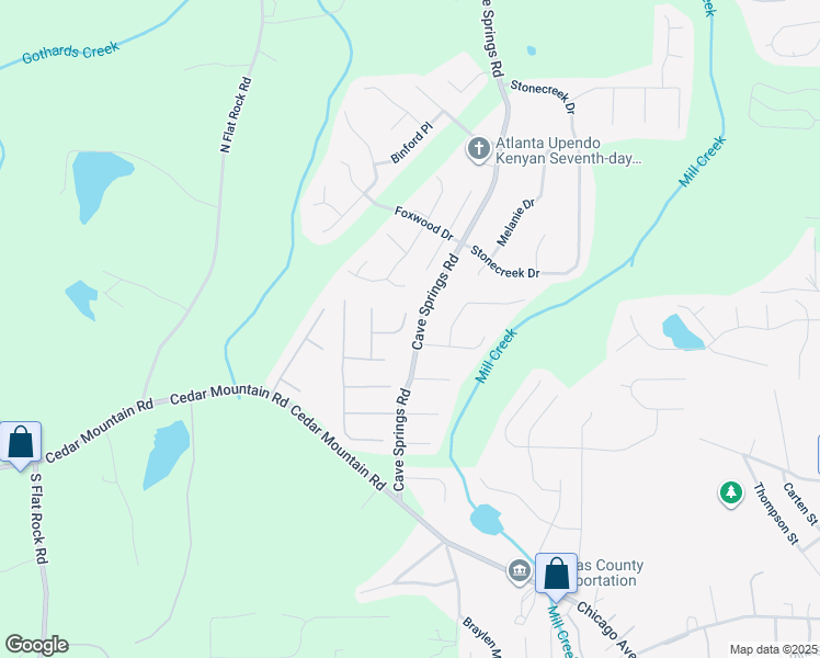 map of restaurants, bars, coffee shops, grocery stores, and more near 8018 Bradshaw Court in Douglasville