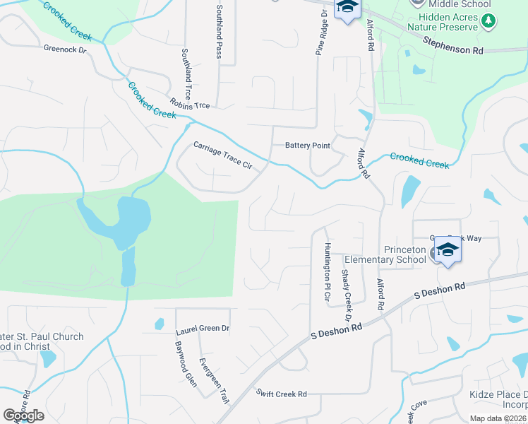 map of restaurants, bars, coffee shops, grocery stores, and more near 6453 Alford Way in Lithonia