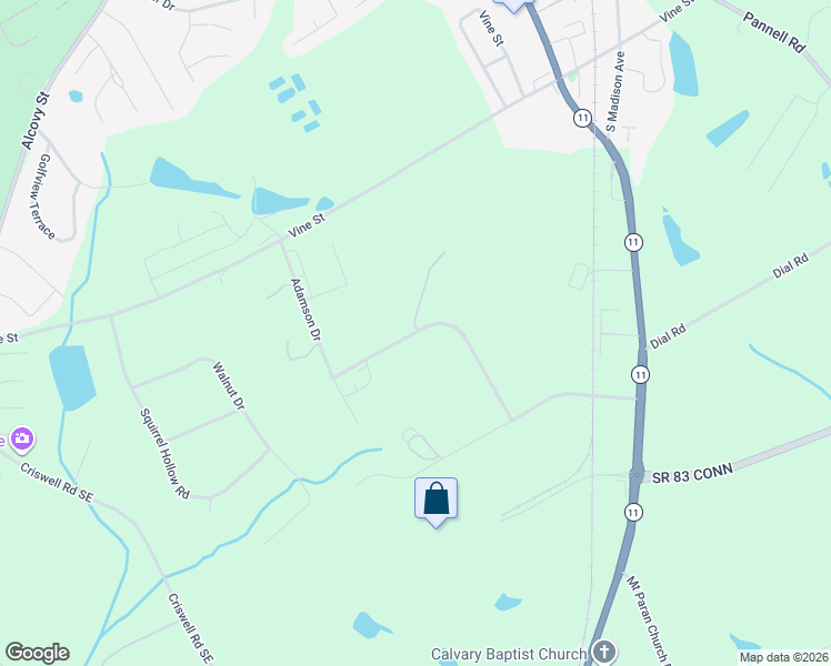 map of restaurants, bars, coffee shops, grocery stores, and more near Country Road 604 in Monroe