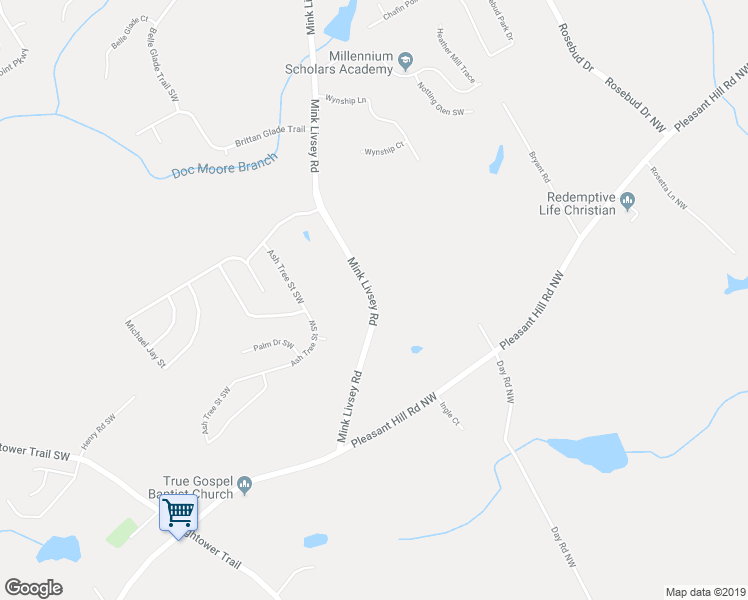 map of restaurants, bars, coffee shops, grocery stores, and more near 4487 Mink Livsey Road in Snellville