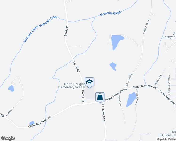 map of restaurants, bars, coffee shops, grocery stores, and more near 1680 Dorris Rd in Douglasville