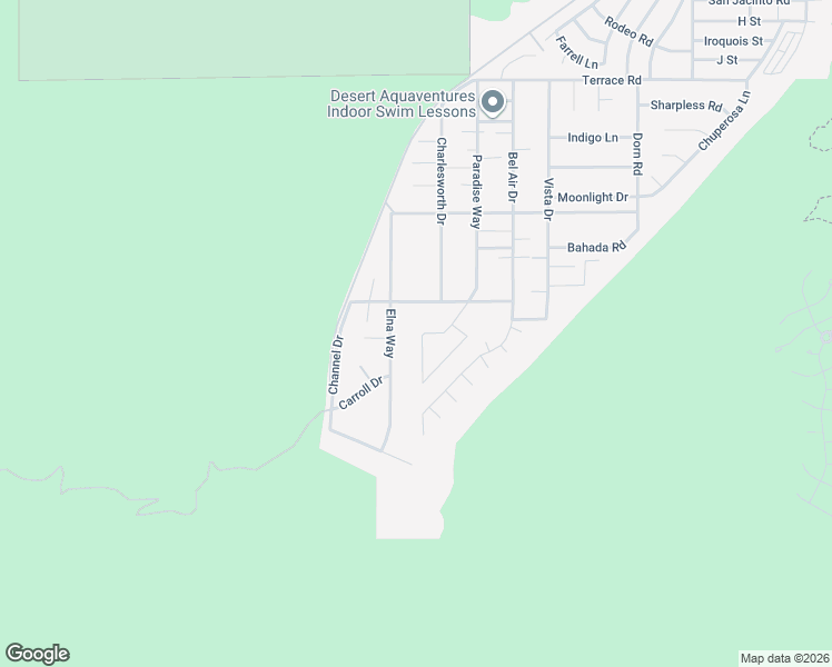 map of restaurants, bars, coffee shops, grocery stores, and more near 39091 Paradise Way in Cathedral City