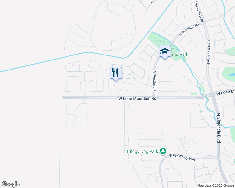 map of restaurants, bars, coffee shops, grocery stores, and more near 13408 West Tyler Trail in Peoria