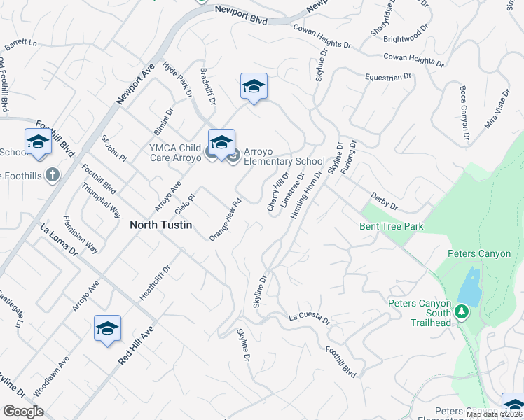 map of restaurants, bars, coffee shops, grocery stores, and more near 1461 Cloyden Road in Santa Ana