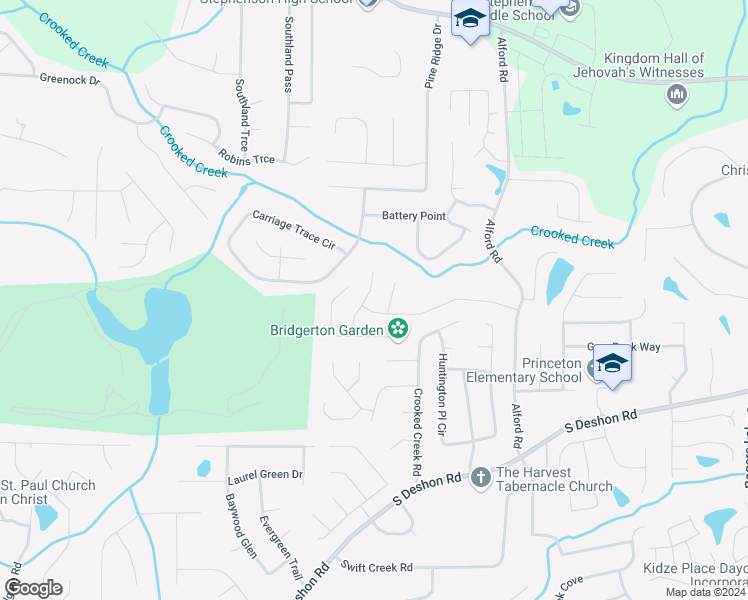 map of restaurants, bars, coffee shops, grocery stores, and more near 1006 Alford Crossing in Lithonia