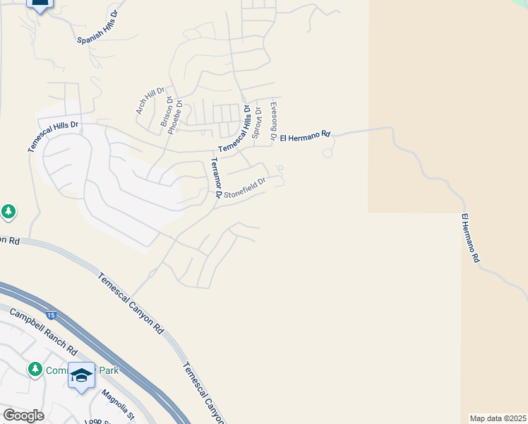map of restaurants, bars, coffee shops, grocery stores, and more near 11085 Canyon Circle in Corona