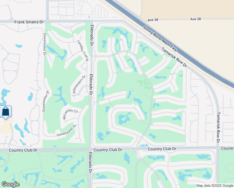 map of restaurants, bars, coffee shops, grocery stores, and more near 76198 Impatiens Circle in Palm Desert