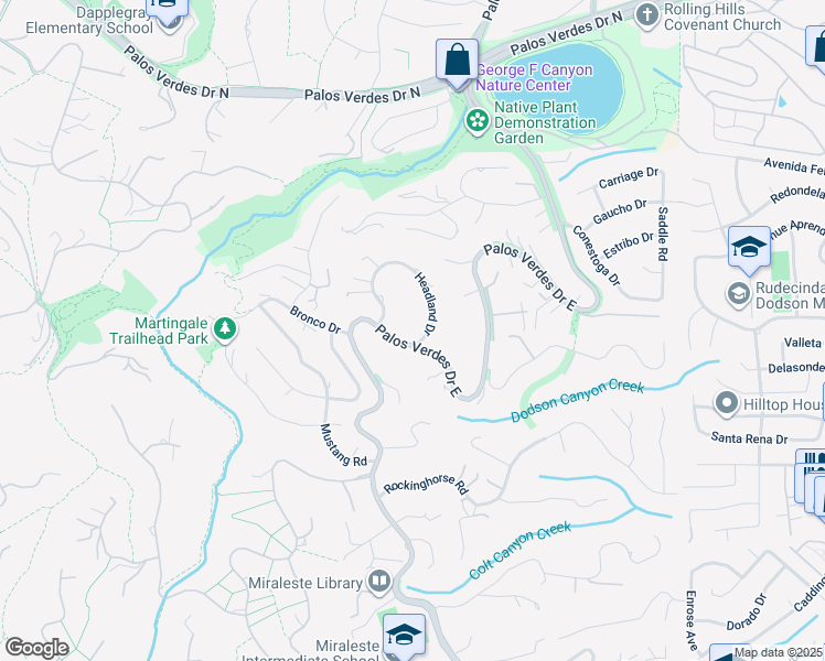 map of restaurants, bars, coffee shops, grocery stores, and more near 2 Headland Drive in Rancho Palos Verdes