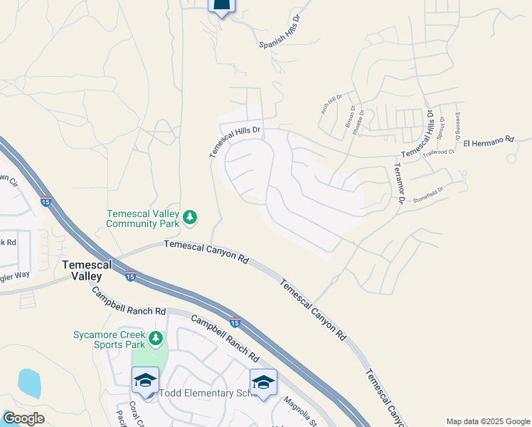 map of restaurants, bars, coffee shops, grocery stores, and more near 24495 Overlook Drive in Corona