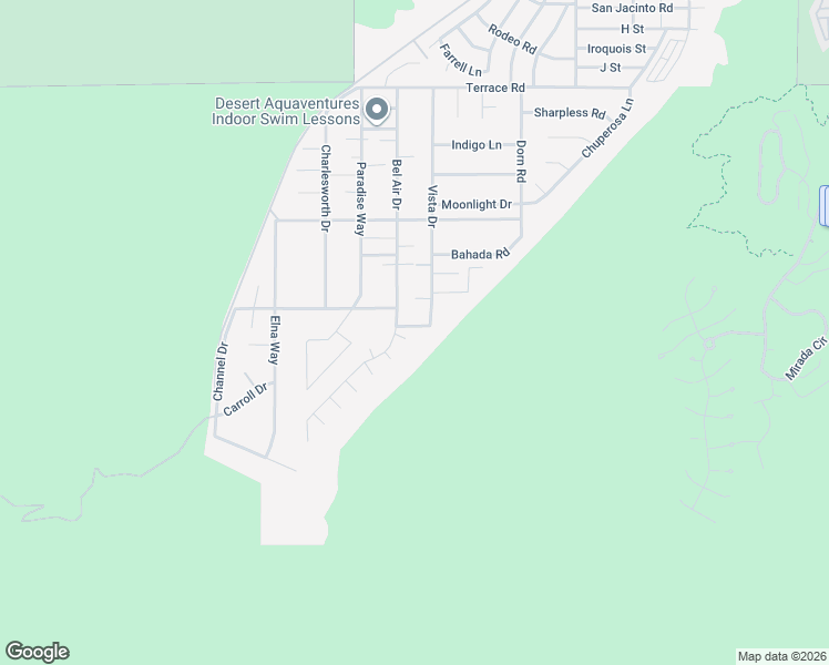 map of restaurants, bars, coffee shops, grocery stores, and more near 39004 Knollview Circle in Cathedral City