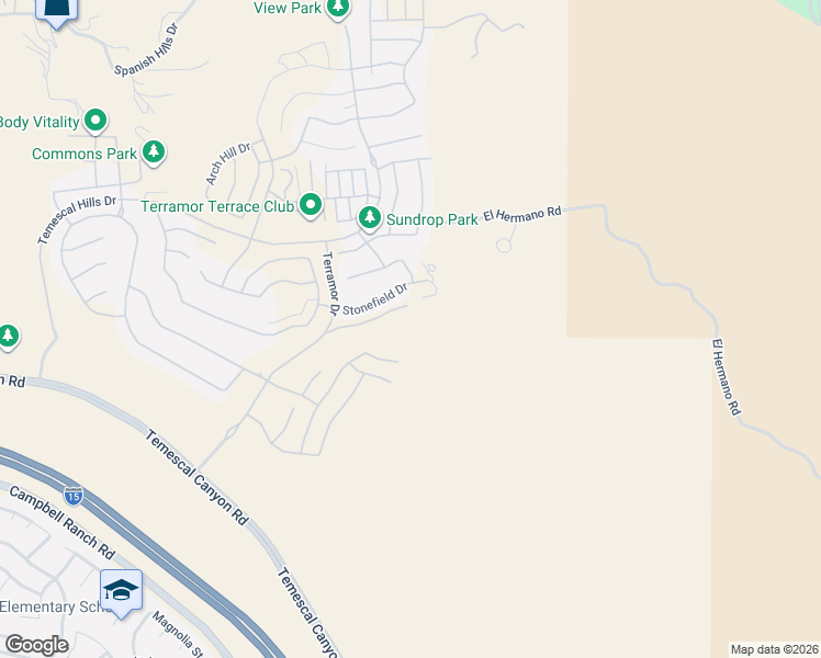 map of restaurants, bars, coffee shops, grocery stores, and more near 11085 Canyon Circle in Corona